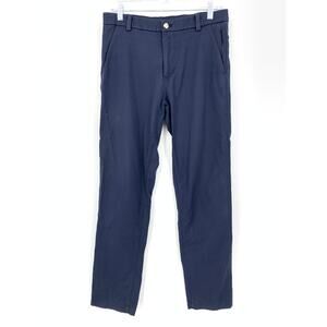 Lululemon Commission Pant Men's Size 30 Navy Blue Tailored Leg Hidden Zip Pocket